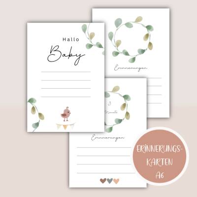 Meilensteinkarten, Erinnerungskarten - Monatskarten Baby