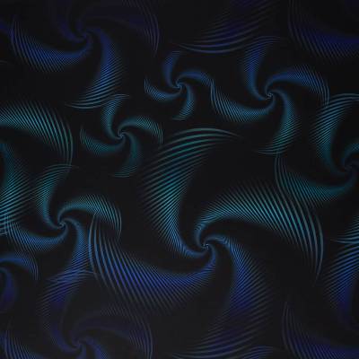 Softshell Twirl Lines by lycklig design mint/blau  Oeko-Tex Standard 100( 1m/19,00€ )