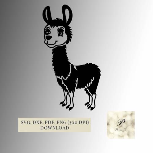 Plotterdatei Lama für Plotter | SVG Schneidedateien für Cricut Download | Silhouette Designs Plotter Geschenke
