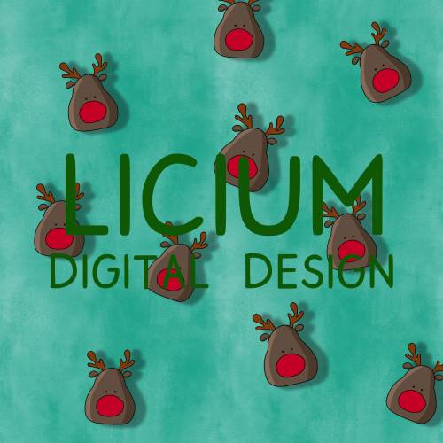 Endlosmuster für Stoffe - Patterndesign - Nahtlosmuster -digitale Datei -Rentier Weihnachten-