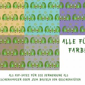 diy Geschenktüte oder Geschenkpapier - digitale Datei - Muster für den A4 Ausdruck -- Tannenbäume