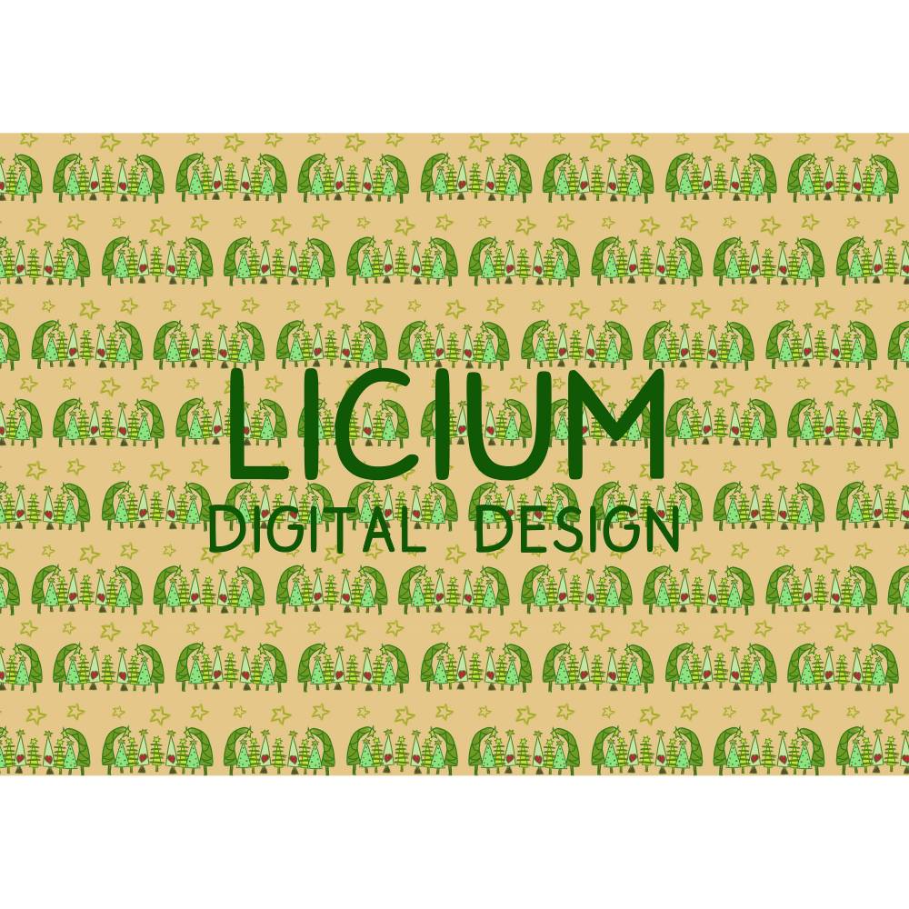 diy Geschenktüte oder Geschenkpapier - digitale Datei - Muster für den A4 Ausdruck -- Tannenbäume Bild 2