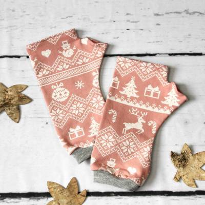 Armstulpen mit Daumenloch ~ Weihnachtsmotive | genäht