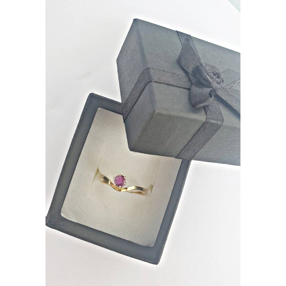 Zierlicher Rubinring aus 585er Gelbgold Bild 5