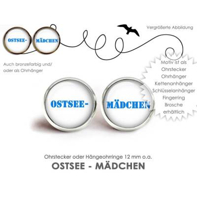 Ohrringe Ostsee Mädchen Ohrstecker Hängeohrringe Brisuren Ohrschmuck OHRSTECKER Ostsee Nordsee Stadt Mädchen