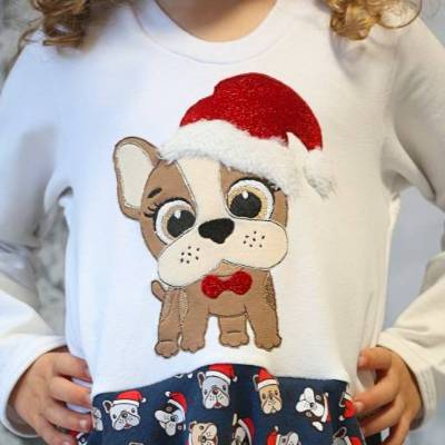 Doodle Stickdatei Weihnachtshund Jumi
