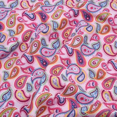 Jersey Baumwolljersey Stoff "Paisley Muster" rosa