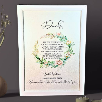 Personalisiertes Abschiedsgeschenk Kollegin - Ruhestand Danke Geschenk Kollege - Rente Danke Chef, Chefin - Dankesagen -