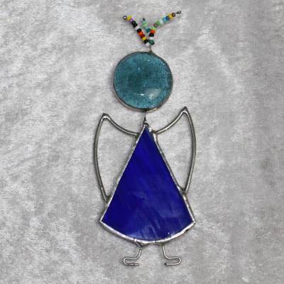 Lustiger Schutzengel -in Tiffany Glaskunst-