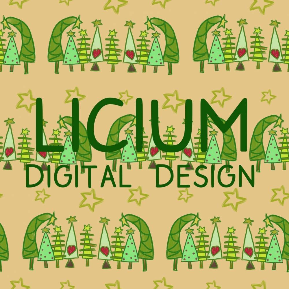 Endlosmuster für Stoffe - Patterndesign - Nahtlosmuster -Tannenbäume in Reihe -  digitale Datei Bild 1
