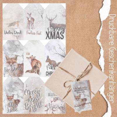 FREEBIE - FREI - GESCHENK | Geschenkanhänger Weihnachten | PDF Datei | 