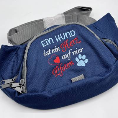 Gassi Bauchtasche bestickt mit Hundespruch / Hund 