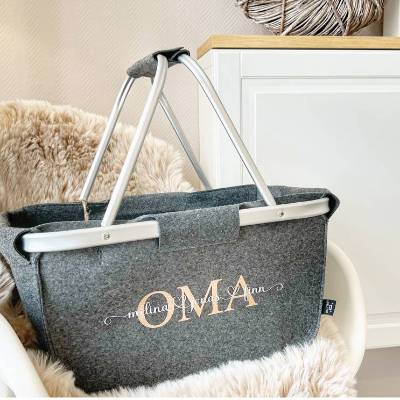 Geschenk Mama | Geschenk Oma | Einkaufskorb personalisiert | Ein tolles Geschenk von dem Kind für die Mama oder Oma 