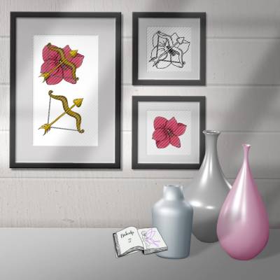 Digiset und Plott Schütze mit Amaryllis
