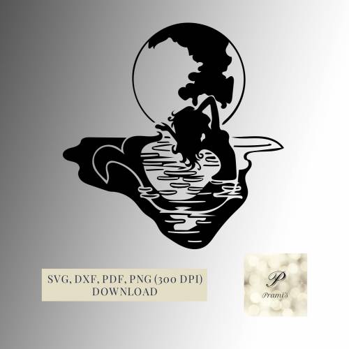 Plotterdatei Meerjungfrau SVG Datei für Cricut, Meerjungfrauen Design  Digital Download Meerjungfrauen Motiv