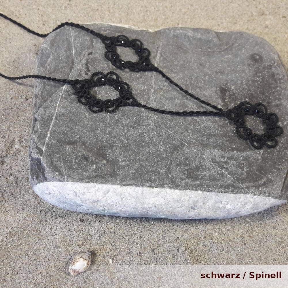 zeitlos schöne Bohokette Mila aus zarter Seide mit edlen Steinen und 925er Silber Verschluss Bild 2