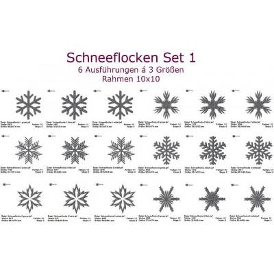 36 tlg. Schneeflocken-Set Winter Weihnachten Rahmen 10x10 Snowflake Weihnachtszeit