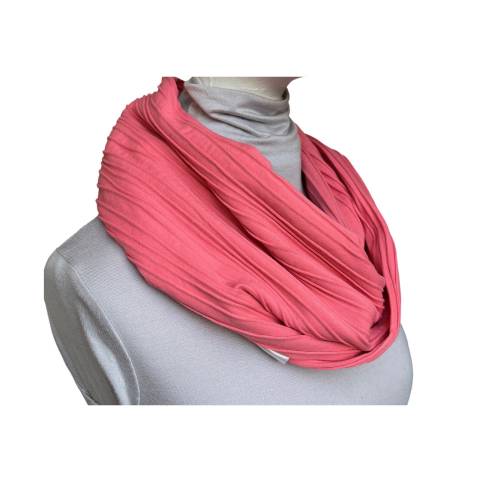 Loopschal mit Streifen in pink für Damen