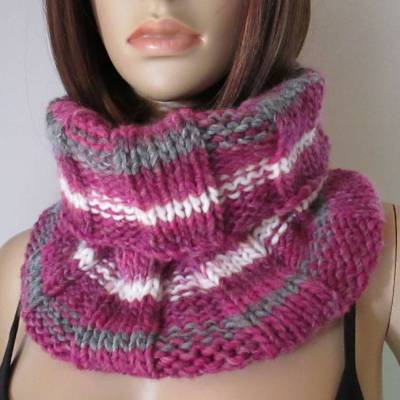 Schlauchschal in tollen Farben, handgestrickt, Loop, Schal, Halssocke