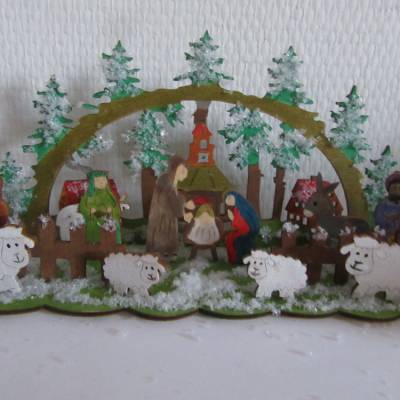 Weihnachtskrippe - Krippe aus Holz