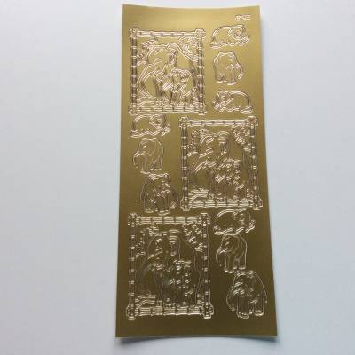 Sticker gold, Elefanten, selbstklebend, Kartenbasteln , Gestalten von Glückwunschkarten 