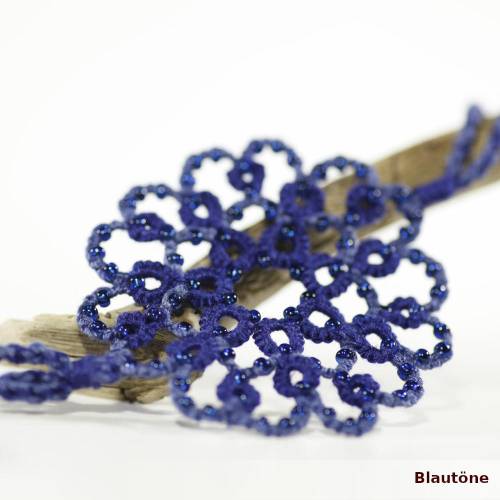 lange blumige Boho Kette Ella mit Anhängern Baumwolle mit vielen Glasperlchen
