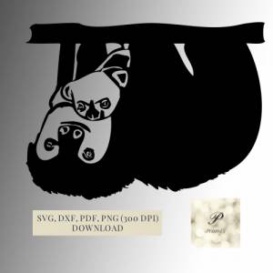 Plotterdatei Faultiere SVG Datei für Cricut, Faultier T-Shirt Design  Digital Download süßes Faultier Motiv