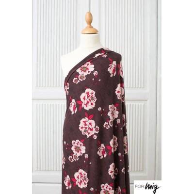 Modal Aphrodite Lillestoff Blumen bordeaux rot