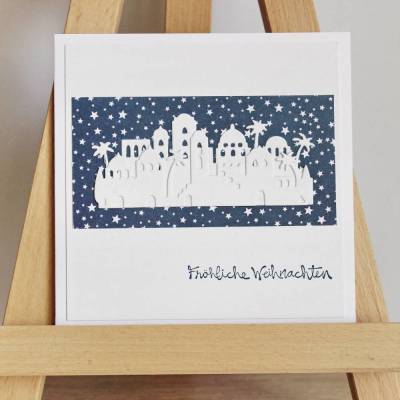 Weihnachtskarte Grußkarte "Bethlehem" aus der Manufaktur Karla