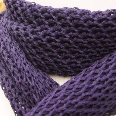Strickschal Wolle und Seide lila