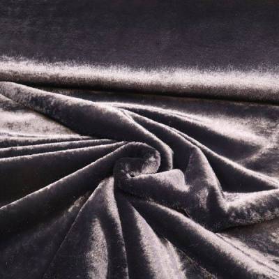  Luxus Webpelz,  tiefschwarz, 160 cm breit, Meterware, Preis pro 0,5 lfdm