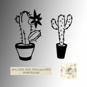 Plotterdatei Kaktus SVG Datei fr Cricut, se Kakteen Designs in den  Formaten svg, png, dxf, pdf,