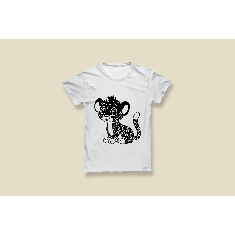Plotterdatei Leopard SVG Datei für Cricut, süßes Leoparden Design  Digital Download Tiermotive Bild 2