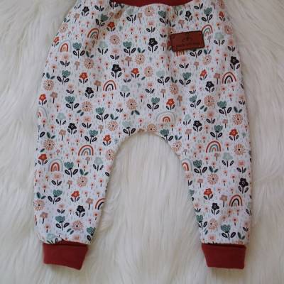 Baby-Pumphose Gr.80 Skandi Stil Blümchen