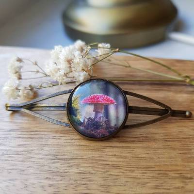 Haarklammer Fliegenpilz Herbst Cabochon Pilz Herbstoutfit