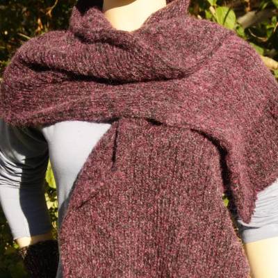 XXL-Schal gestrickt lila