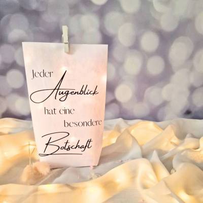 Lichtertüte mit Spruch / Mitbringsel / Wohn Accessoires Dekoration / Geschenkidee unter 10€
