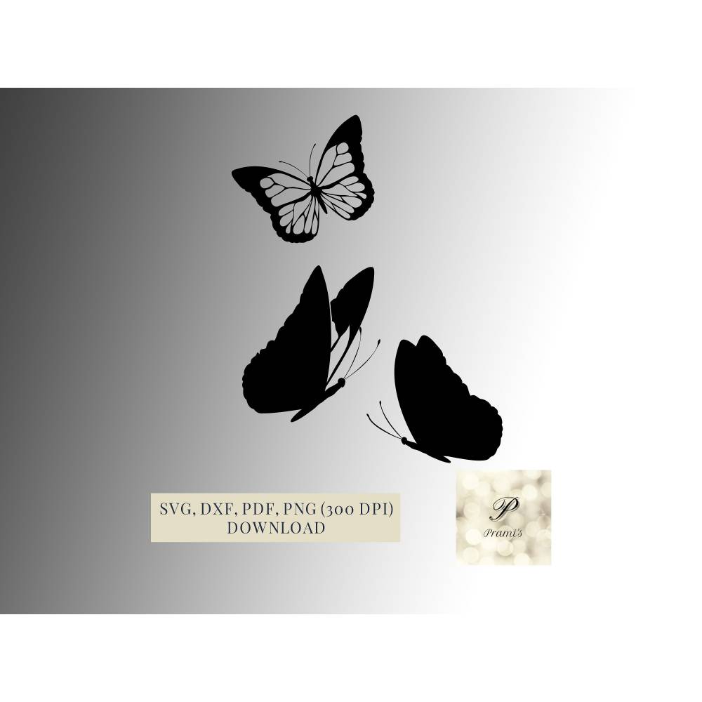 Plotterdatei Schmetterlinge für Plotter | SVG Schneidedateien für Cricut Download | Silhouette Designs Plotter Geschenke Bild 1