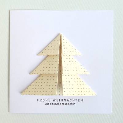 Minimalistische Weihnachtskarte - Weihnachtsbaum