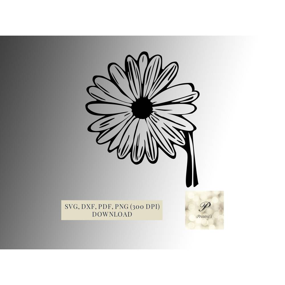 Plotterdatei Blume für Plotter | SVG Schneidedateien für Cricut Download | Silhouette Designs Plotter Geschenke Bild 1