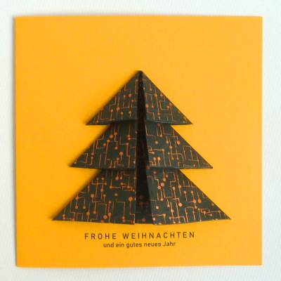 Minimalistische Weihnachtskarte - Weihnachtsbaum