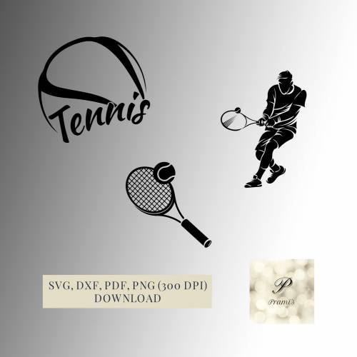 Plotterdatei Tennis Bundle SVG Dateien für Cricut | Tennis Fans Design | Digitaler Download