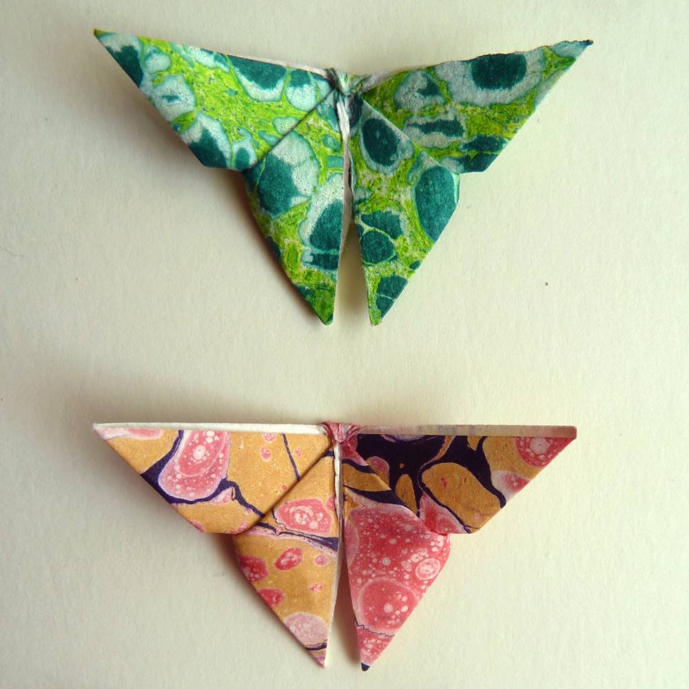 Glückwunschkarte mit Origami Schmetterlingen Bild 2