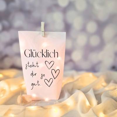 Lichtertüte mit Spruch / Mitbringsel / Wohn Accessoires Dekoration / Geschenkidee unter 10€