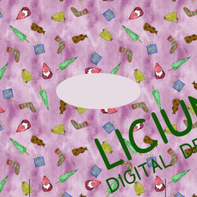 diy Geschenktüte oder Geschenkpapier - digitale Datei - Muster für den A4 Ausdruck - Weihnachtsobjekte