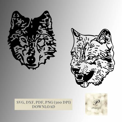 Plotterdatei Wolf SVG Datei Set für Cricut, Wölfe SVG Design  Digital Download für  Bastel- und Plotterprojekte,