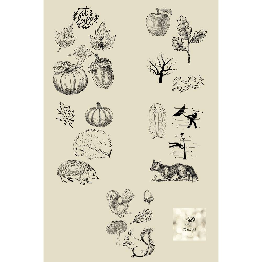 Herbst Gravurvorlagen, Sofort Download, SVG & PDF Dateien zum Gravieren und Brandmalen, Herbstliche Motive Bild 3