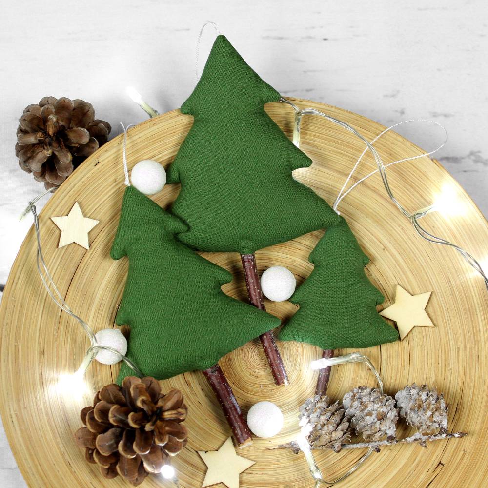 3er Set Tannenbäume zum Aufhängen ~ Weihnachtsdekoration
