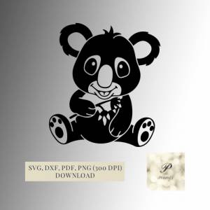 Plotterdatei Süße Koala SVG Datei für Cricut, Svg, dxf, png, pdf file Cricut