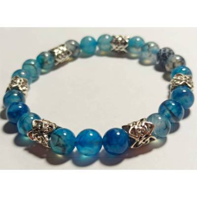 Herren Armband Edelstein Venen Achat Armband